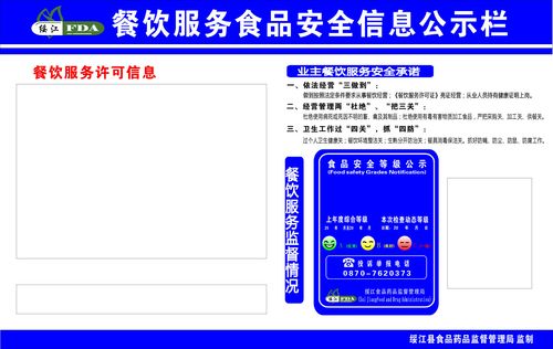 698海報印制461餐飲服務(wù)食品安全信息公示欄